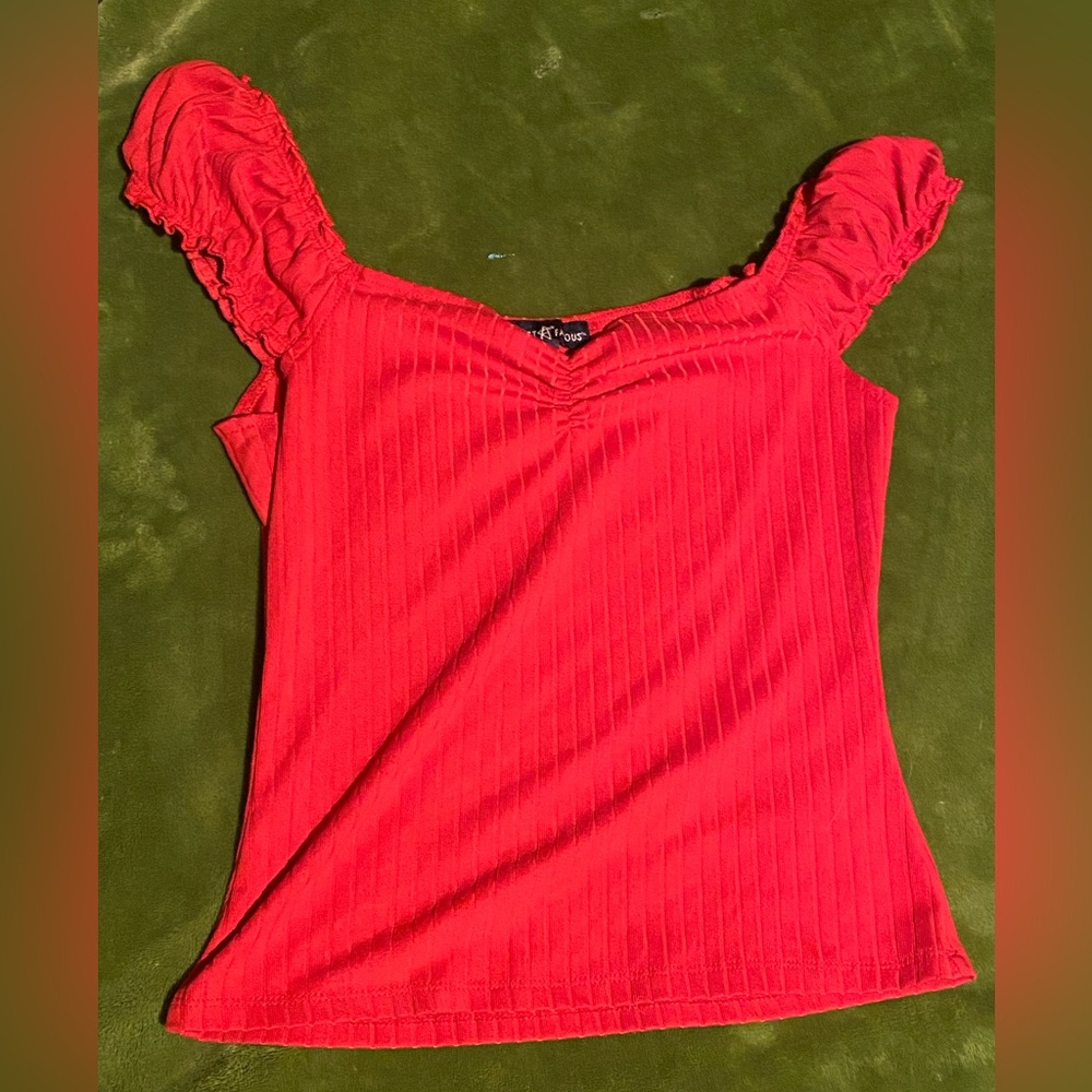 ALMOST FAMOUS BOUTIQUE RED BLOUSE